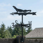 Lizard metal weather vane with directional arrows and mounting rod, outdoor roof and garden decoration