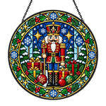 Nutnutcracker stained glass suncatcher window hanging, suitable for home and garden decoration
