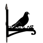 Peace dove bird metal hanging basket bracket mounted on outdoor wall for plant decoration