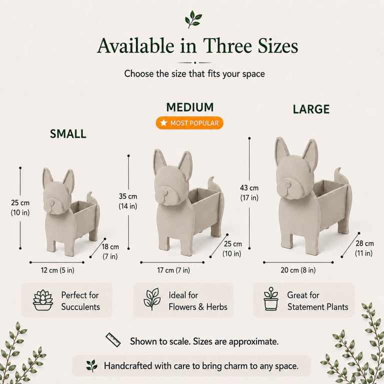 Pet Planter Size Chart