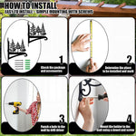 Pine forest metal hanging basket bracket mounted on outdoor wall for plant decoration