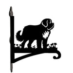 Saint bernard metal hanging basket bracket mounted on outdoor wall for plant decoration