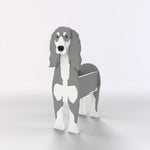Full-body view of the Saluki dog planter