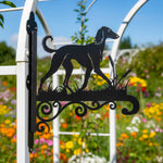 Saluki metal hanging basket bracket mounted on outdoor wall for plant decoration