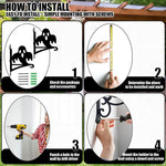 Spooky ghost metal hanging basket bracket mounted on outdoor wall for plant decoration