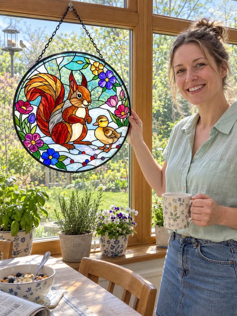 Stained Glass Suncatcher Customer Photo