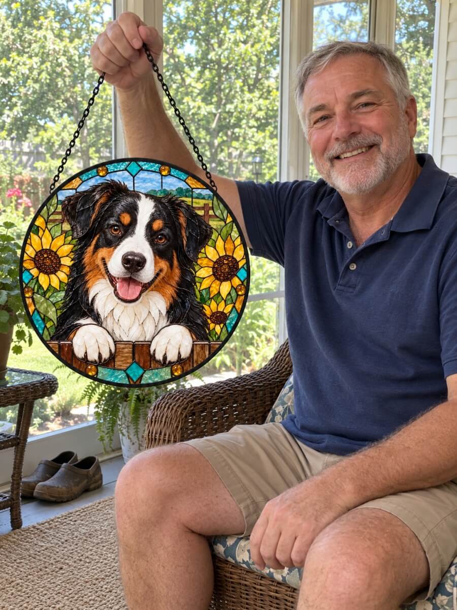 Stained Glass Suncatcher Customer Photo