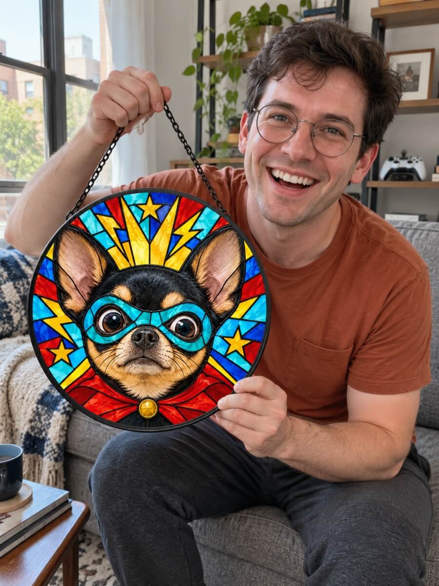 Stained Glass Suncatcher Customer Photo