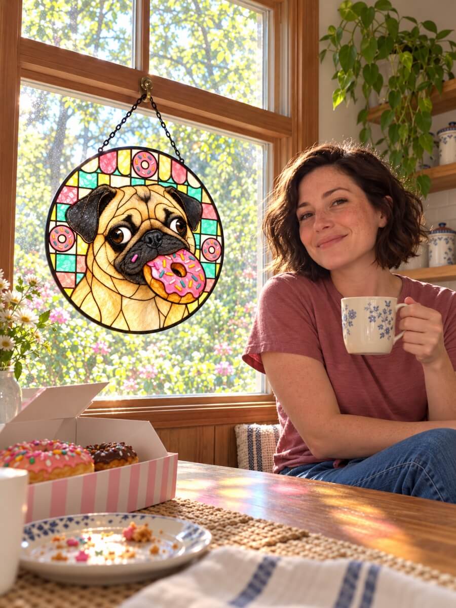 Stained Glass Suncatcher Customer Photo