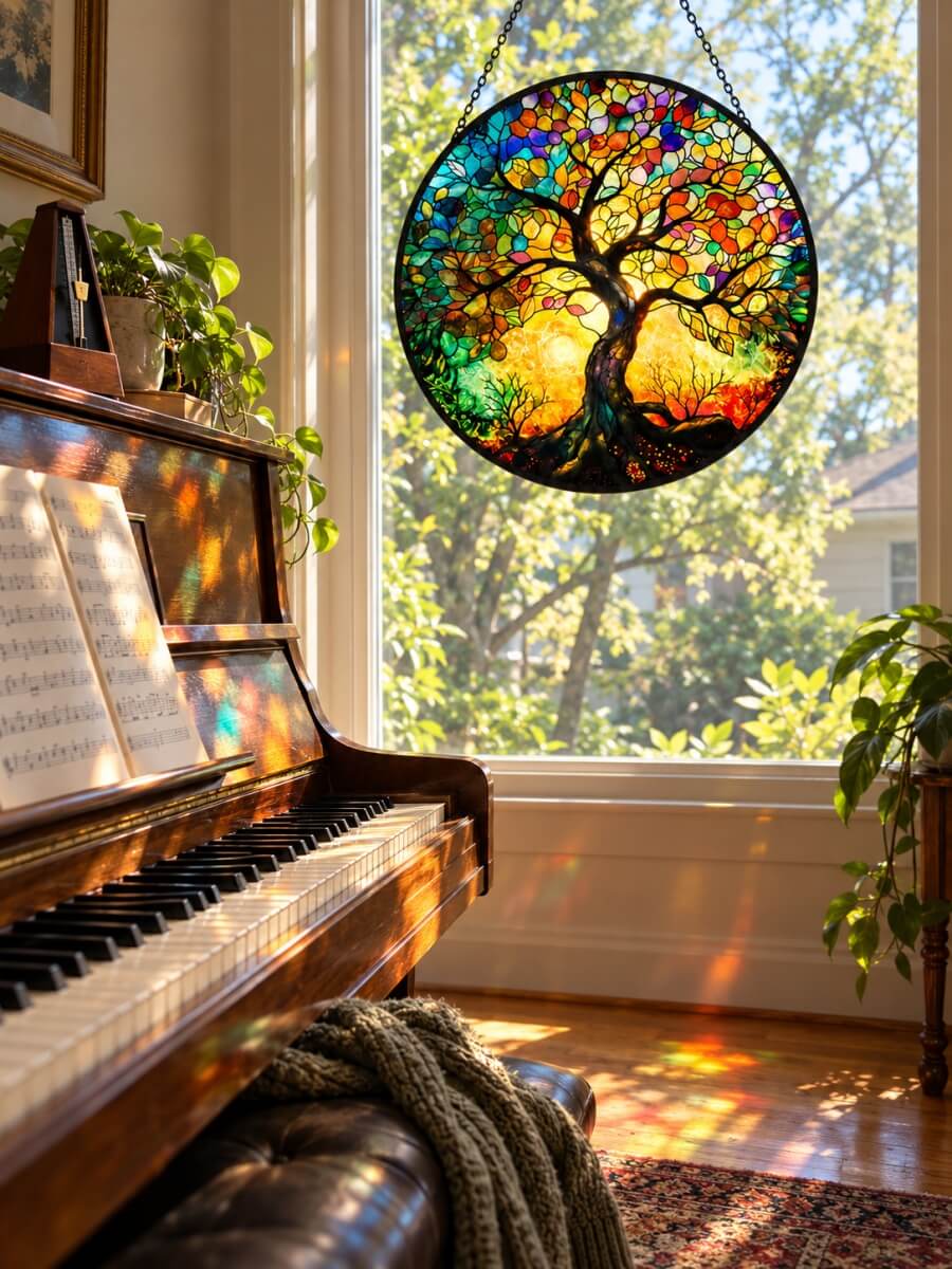 Stained Glass Suncatcher Customer Photo