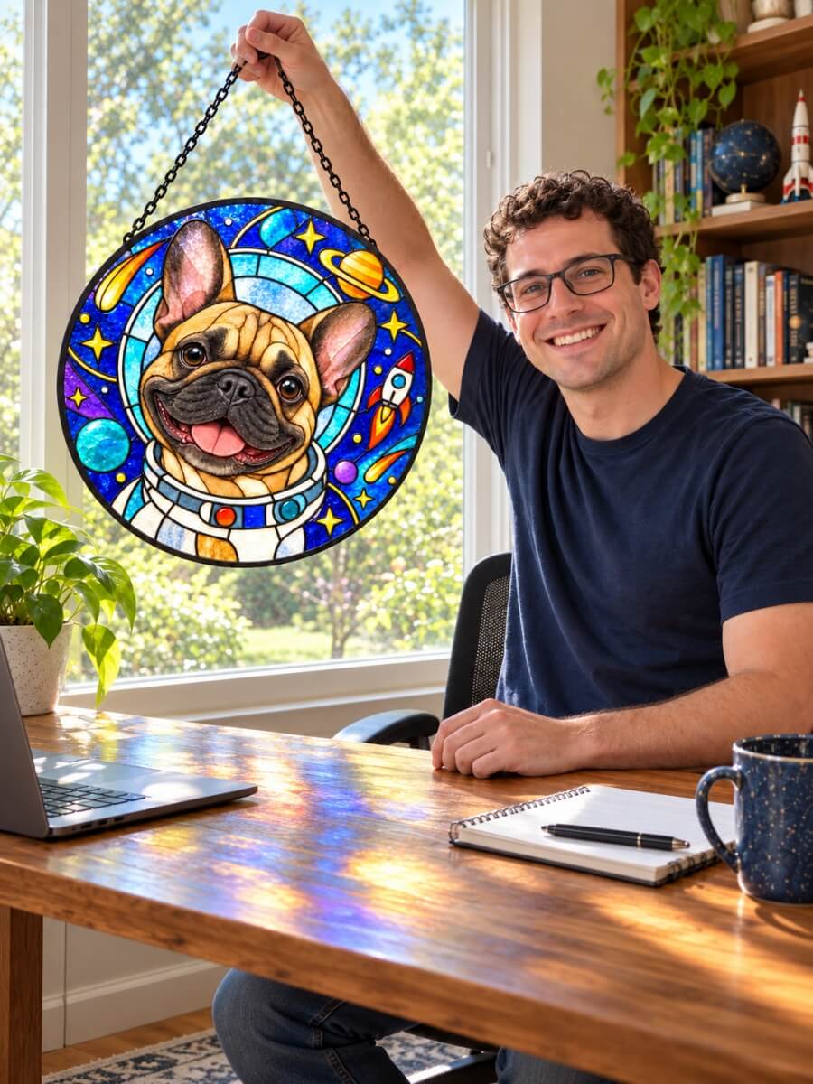 Stained Glass Suncatcher Customer Photo