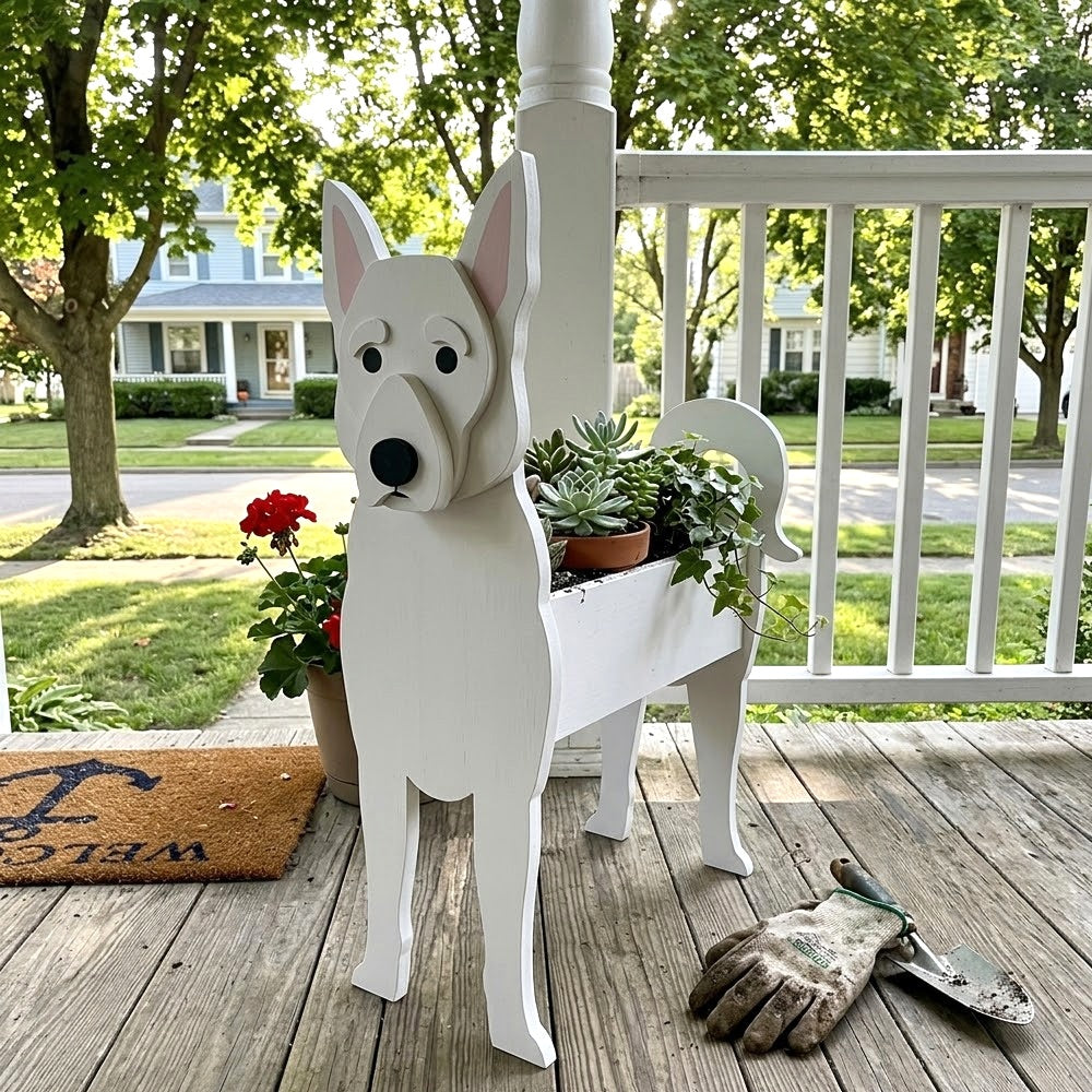 Swiss Color Color Chart White Swiss Shepherd Dog Planter for Home & Garden | Yarlio UK – Yarlio.uk
